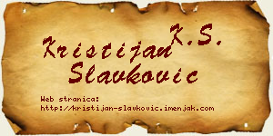 Kristijan Slavković vizit kartica